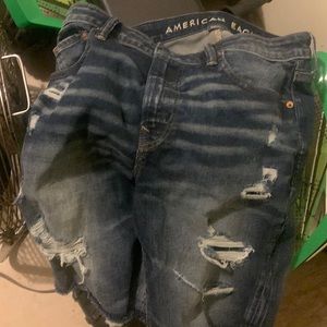 a pair of men size 32 american eagle style jean shorts